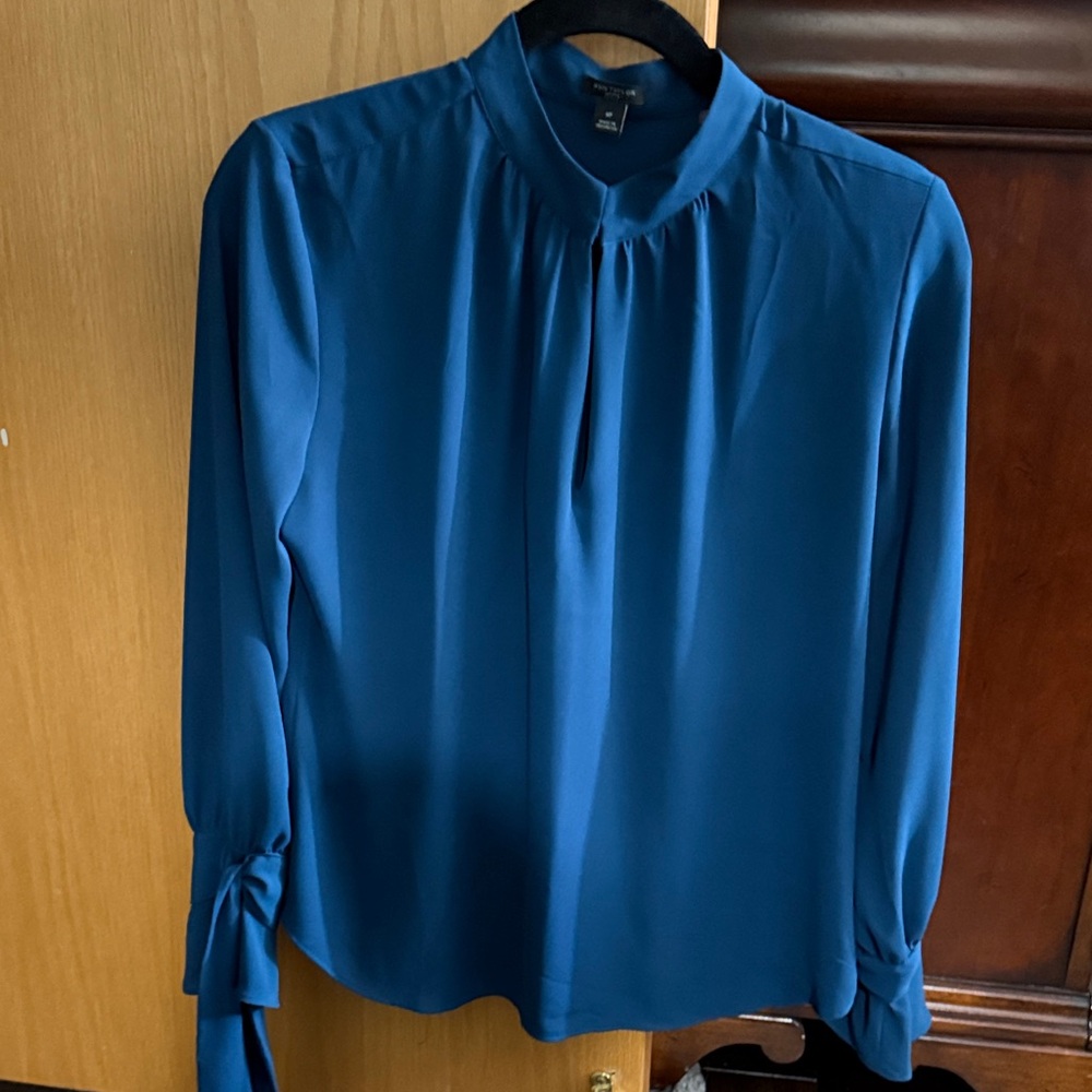 Ann Taylor Elegant Blue Blouse